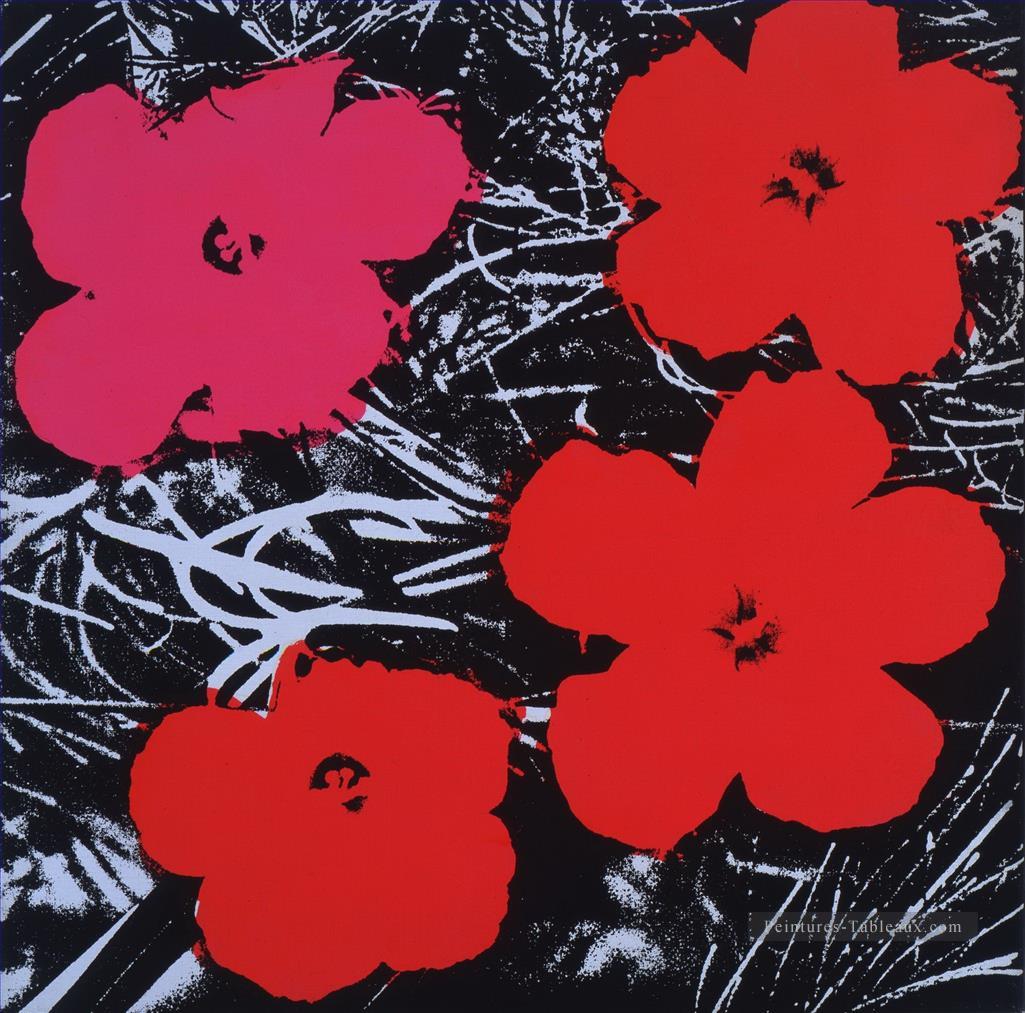 Flowers 3 Andy Warhol Oil Paintings